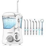 Water Dental Flosser for Teeth, INSMART 600ml Capacity with 7 Multifunctional Tips Clean Oral Irrigator, FDA Approved IPX7 Waterproof Portable Countertop Water Flosser