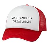 Make America Great Again Truckers Mesh snapback hat in White/Red - One Size