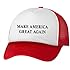 Make America Great Again Truckers Mesh snapback hat in White/Red - One Size