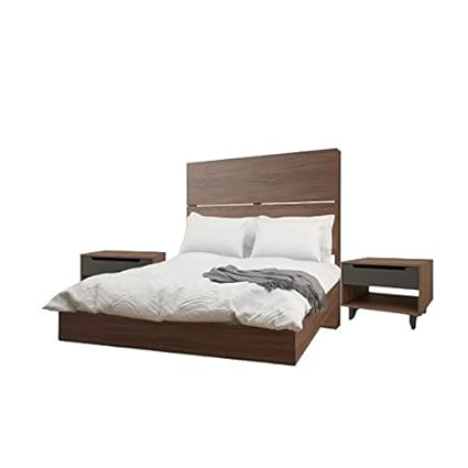 Amazon Com 4 Piece Modern Bedroom Set With Queen Size Bed