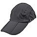 Cido Capllov Unisex Outdoor Sport 360 Degree Quick-drying UV50+ Protection Cap with Removable Sun Shield and Mask Perfect for Fishing Hiking Garden (Dark grey)