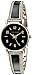 Anne Klein Women's AK/2052BKST Premium Crystal Accented Gold-Tone and Black Bangle Watch with Bracelet Set