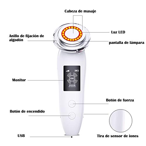 Strumento portatile di bellezza del viso per il sollevamento del viso, la rimozione delle rughe, la cura della pelle, la promozione efficace della crema e l\'assorbimento