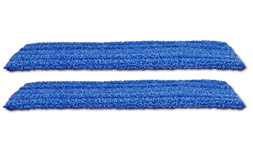 2-pack of 18" Inch Premium Microfiber Wet Mop Pads for Professional Commercial Microfiber Mops