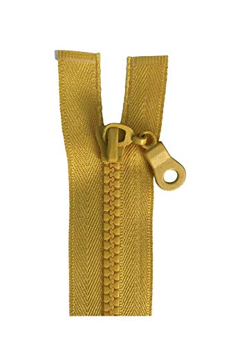 Chunky No.5 Plastic Molded Zip Closed End (Yellow (Buttercup - 111), 8 inch - 20 cm (Closed End))