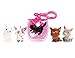 Kitty In My Pocket Kitties & Pink Clip On Pouch - 5 Kitties Included
