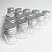 Luo House 20pcs Sample Vials Clear Glass Bottles with Aluminum Caps Jars Small Bottle 5ml