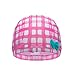 H&C Kids Swim Cap Toddler Swimming Caps Baby Bathing Hat Plaid Bowknot Swim Cap for Kids