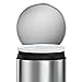 simplehuman 35 Liter / 9 Gallon Round Step Trash Can, Brushed Stainless Steel