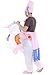 Inflatable Unicorn Riding Costume Cowboy Fancy Dress Funny Horse Monocerus Suit Mount White