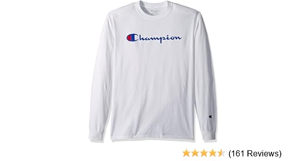 white long sleeve champion shirt