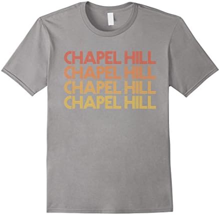Men's Chapel Hill, North Carolina - Retro Vintage T Shirt Medium Slate