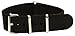 Clockwork Synergy® Classic Ballistic - 20mm Black Nylon Ballistic Watch Strap Band