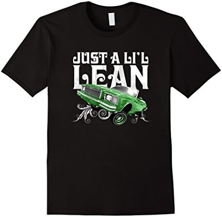 Mens Just a Li'l Lean - Low Rider Car T-Shirt for Men/Women/Kids 2XL Black