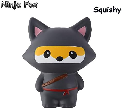 Kawaii Ninja Squishy FOX Jumbo Squishies Slow Rising Cream Scented Squishies Soft&amp;Colorful Animal Squishies Toys for Children Adults Stress Reliever Anxiety Toys