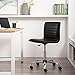 Amazon Basics Modern, Low-Back, Adjustable, Swivel, Armless Office Task Desk Chair with Casters, Black