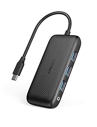 Anker USB C Hub Adapter, PowerExpand 4-in-1 USB-C Hub with 1 Gbps Ethernet Port and 3 USB 3.0 Ports, for MacBook Pro, iMac Pro, ChromeBook, XPS and More