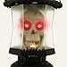 Adorox LED Skull Lantern Flashing Music Sounds Light up Scary Skeleton Candle Horror Party Prop Decoration Lamp