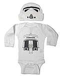 Baby Boy Star Wars Storm Trooper Pooper Bodysuit and Hat (NB)