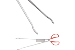 DECOMELODY Multi-Function Stainless Steel Lobster Clip Bent EEL Clamp Crab Catching Tool Portable Seafood Tong