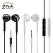 Apple Earbuds,HaRuion In Ear Earbuds,Earphones Wired with Mic and Remote Control Fits Apple Iphone 6S Plus 6 SE 5S Samsung Galaxy S7 S6 Note 3 2 1/MP3 MP4 MP5 Player IOS Android,2 Pack