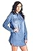 Blue Age Womens Chambray Denim Shirt Blouse Denim Tops