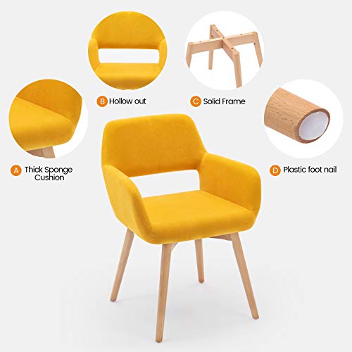 Five stars Furniture Living Room Chairs Set of 2,Small Accent Chair for Vanity,Upholstered