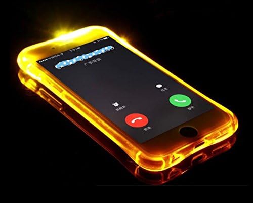 Galaxy S7 Edge Flashing Shell, OMORRO Newest LED Lights UP Flash Remind Incoming Call Blinking TPU Bumper Frame Soft Case Cover This Function Only For Galaxy S7Edge Gold