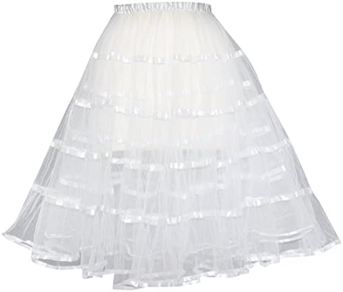 White Long Petticoat Slip for German Dirndl Dress