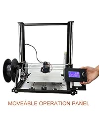 Anet A8 Plus Impresora 3D actualizada de Anet A8, marco metálico, tamaño grande Hotbed 11.811 x 11.811 in, diseño de cinturones ajustables, pantalla LCD de funcionamiento móvil, protección contra sobrecorrientes