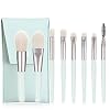 Makeup Brushes Set with Case, 8PCS Travel Makeup Brushes, Mini Size Cosmetic Brush Kit for Face Foundation Blush Eye…