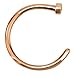 Forbidden Body Jewelry Nose Rings Hoop, Hoop Nose Ring, Nose Ring Hoop, Surgical Steel Comfort Fit Nose Ring Hoop/Rose Gold Tone 18G (10mm)