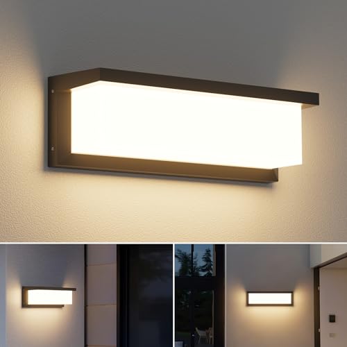 Coinmit 36W 3000K 3500LM IP65 Waterproof Outdoor LED Wall Light for Indoor and Outdoor Patio Balcony Black