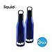 ICY BEV KOOLER STAINLESS STEEL BOTTLE INSULATOR, 2 PACK, BLUE, beer keeper/holder with silicone bottle stopper; cap with bottle opener and finger grip keeps beer cold longer