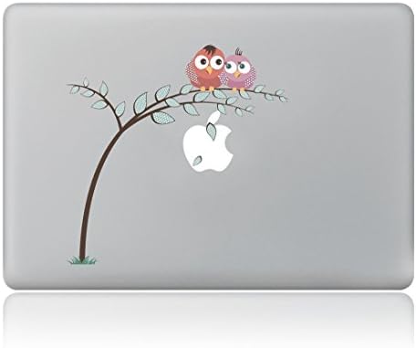 Beancase Owls on the tree - Removable Vinyl Laptop Decorative Protection Sticker Decal Skin for Apple Macbook 11" 12" 13" 15"17" + Free One Ring and Rubber Wrist band