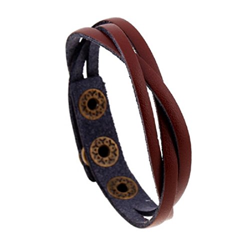 image for Muranba Bracelets Mother's Day Gift, Muranba New Leather Wrap Braided 