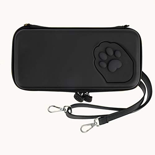 Nintendo Switch ケース 9hガラスフィルム 任天堂用 ニンテンドー スイッチ カバー 保護 ソフト 猫 かわいい ゲームカード 収納バッグ ブラック 色 安心の実績 高価 買取 強化中 Pu製 3d肉球 カード収納