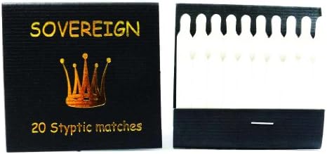200 STYPTIC MATCHES...ALUM STICKS...QTY 10 WALLETS OF 20 by Sovereign