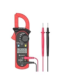 Etekcity MSR C600 Multímetro digital medidor con abrazadera, Voltímetro AC DC con autorrango y voltaje, Verificador de corriente, amperes, voltios, ohmios, diodo y prueba de resistencia.
