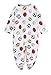 BABE MAPS Baby Boys Girls Organic Cotton Pajamas One Piece Zip Front Sleeper for Newborn