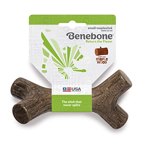 Benebone Maplestick Durable Dog Stick Chew Toy, Made in USA, REAL Maple Wood Flavor, Small