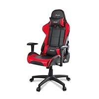 Arozzi Verona V2 Advanced Racing Style Gaming Chair with High Backrest, Recliner, Swivel, Tilt, Rocker and Seat Height Adjustment, Lumbar and Headrest Pillows Included, Red