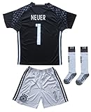 GERMANY NEUER #1 Goalie Football Soccer Kids Goalkeeper Jersey Short Socks Set Youth Sizes