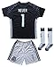 GERMANY NEUER #1 Goalie Football Soccer Kids Goalkeeper Jersey Short Socks Set Youth Sizes (Black, 12-13 YEARS)