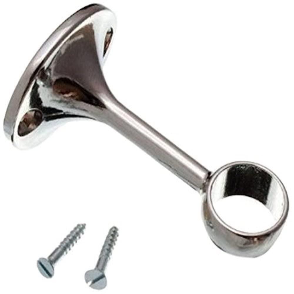 Merriway BH01997 CP Towel Rail Centre Support Bracket, 19mm (3/4 inch) - Chrome Plated 19 mm