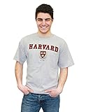 Harvard University Men's Collegiate Crest T-shirt, Medium, Gray