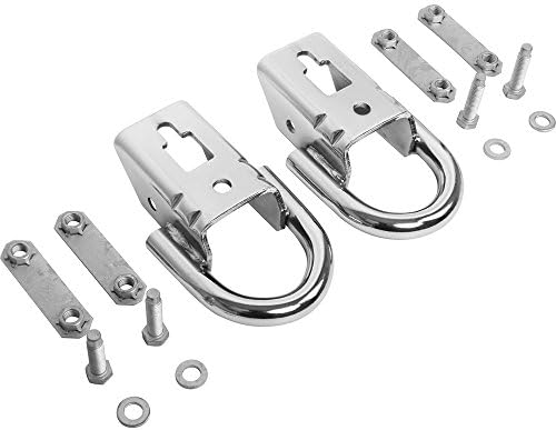 Pair Tow Hooks fit for 2009-2016 Ford F150 RHA Chrome Hardware Towing Front