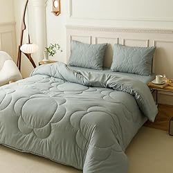 CLOTHKNOW Grayish Blue Comforter Set California