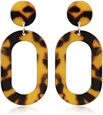 Acrylic Earrings Bohemian Statement Drop Dangle Earrings Resin Earrings for Women Fashion Jewelry