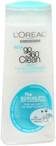 Deep Facial Cleanser Go 360 Clean for Sensitive Skin 6 fl oz By L'Oreal Paris (Pack of 2)